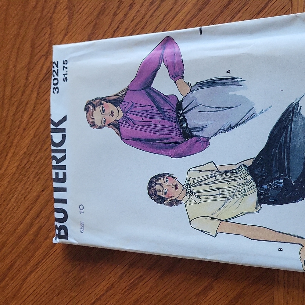 Vintage - Butterick Blouse Pattern - Size 10